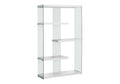 5-Tier Glossy White Bookshelf for Office and Home