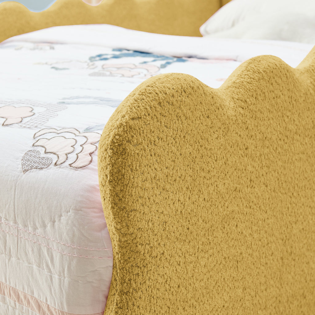 Twin Size Dinosaur-Shaped Kids Bed with Safety Guardrails