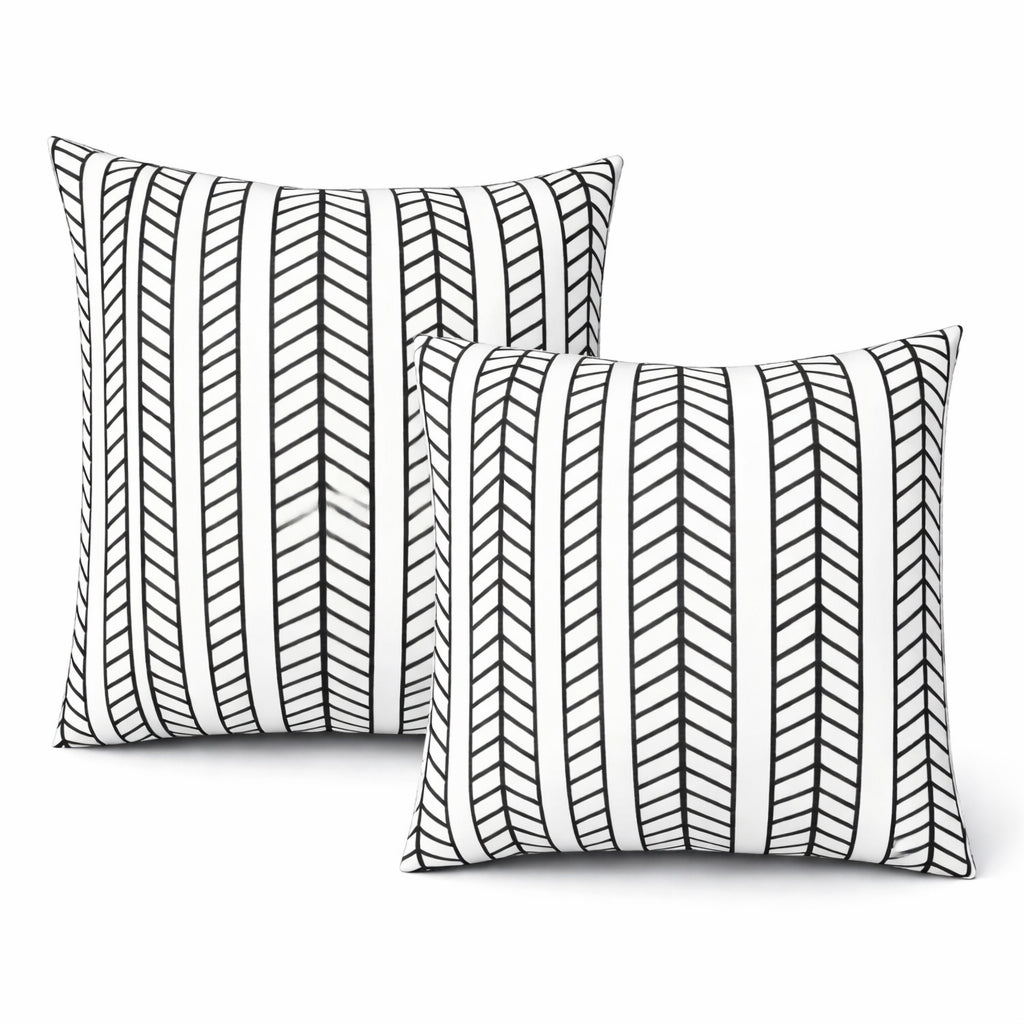 2 Pack Outdoor Throw Pillows, Waterproof & Fade-Resistant Patio Cushions
