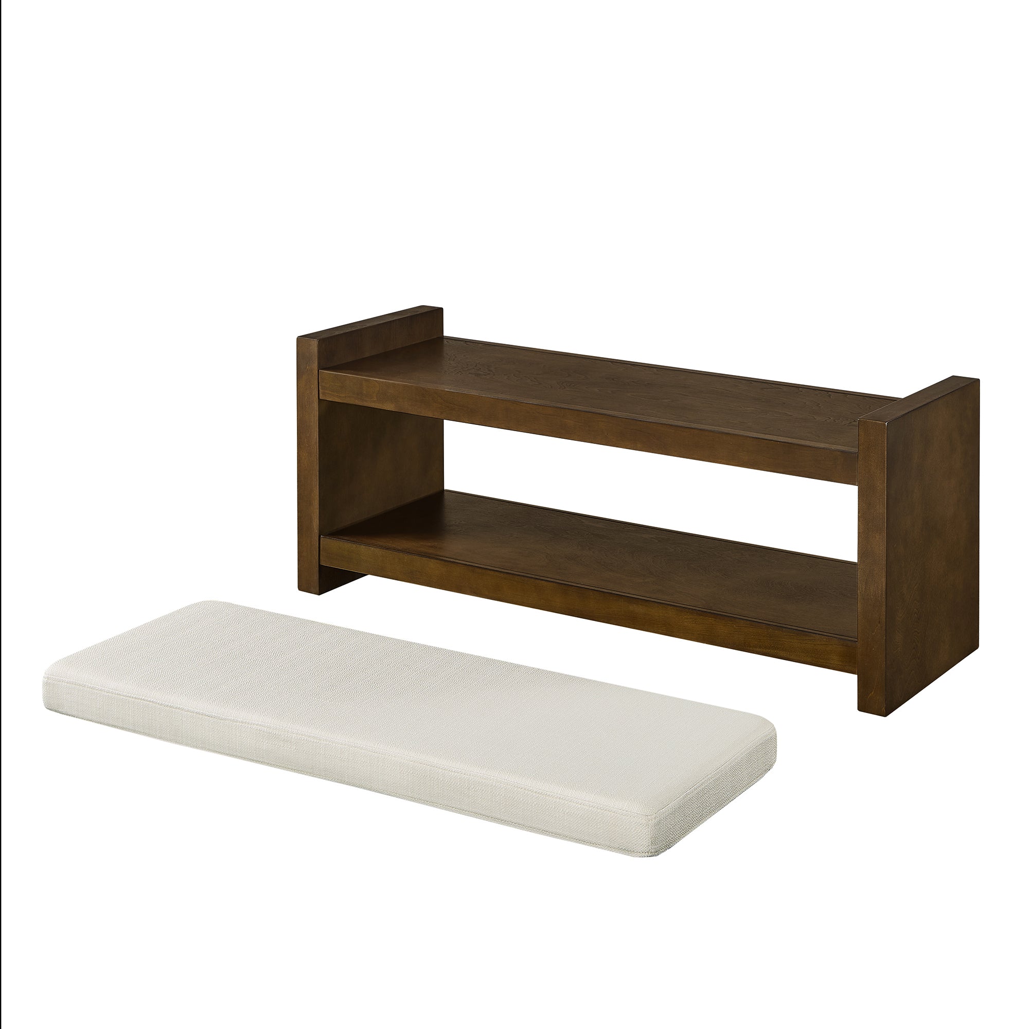40" Accent Bench with Lower Shelf Shoe Rack