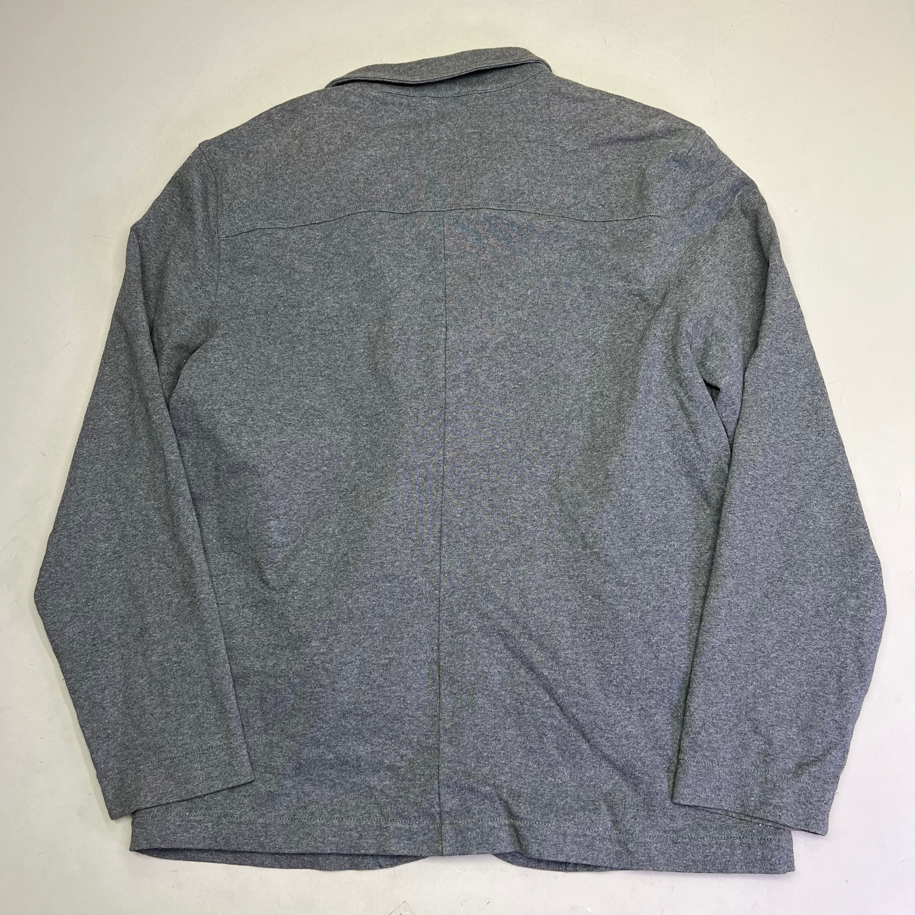LANDS END CANVAS Jacket 100% Cotton Diamond Stitch Shoulder Men's Sz XL Grey