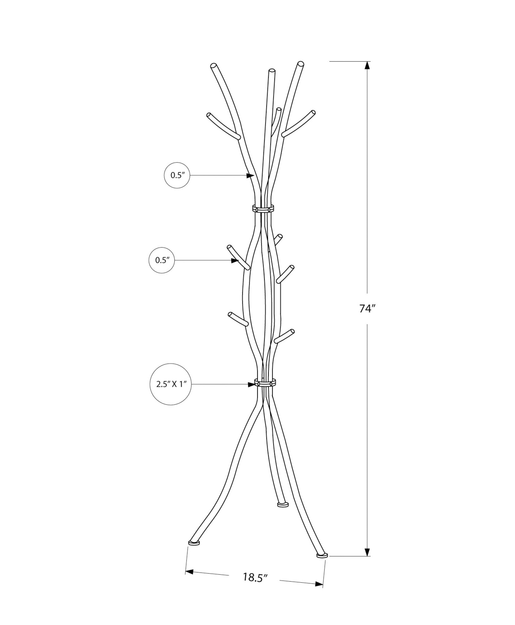 Freestanding Coat Rack Hall Tree with 11 Hooks