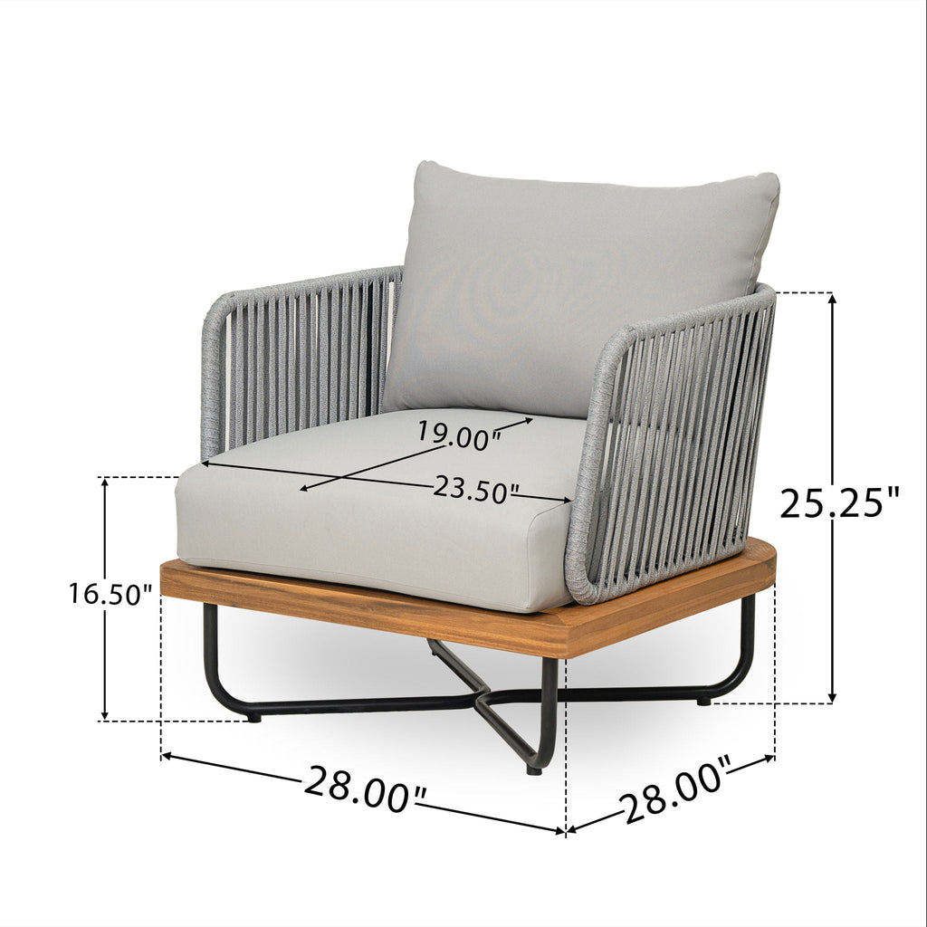 Lucca Outdoor Acacia Wood Chair