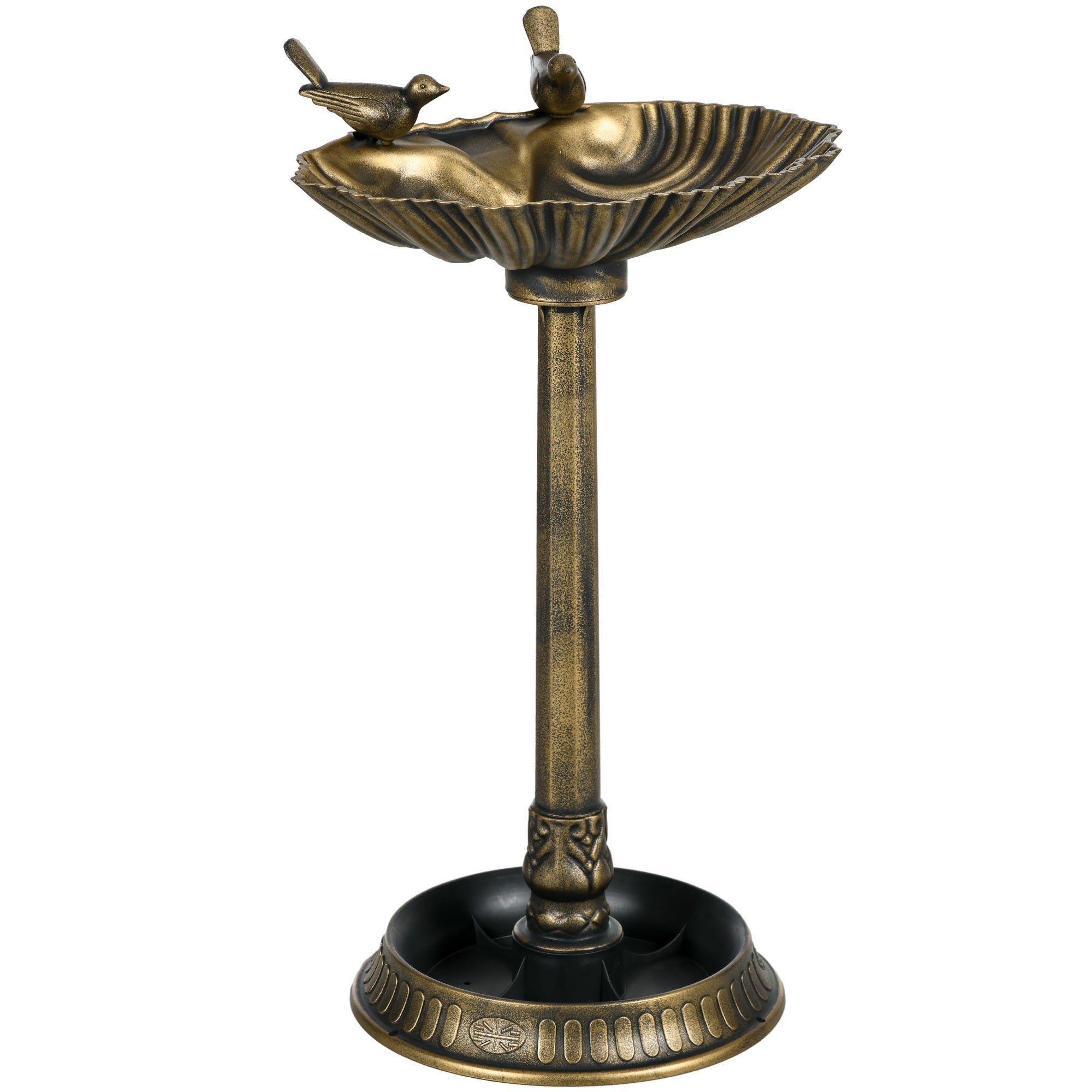 Outsunny 32' Antique Bird Bath with Pedestal Flower Planter Base