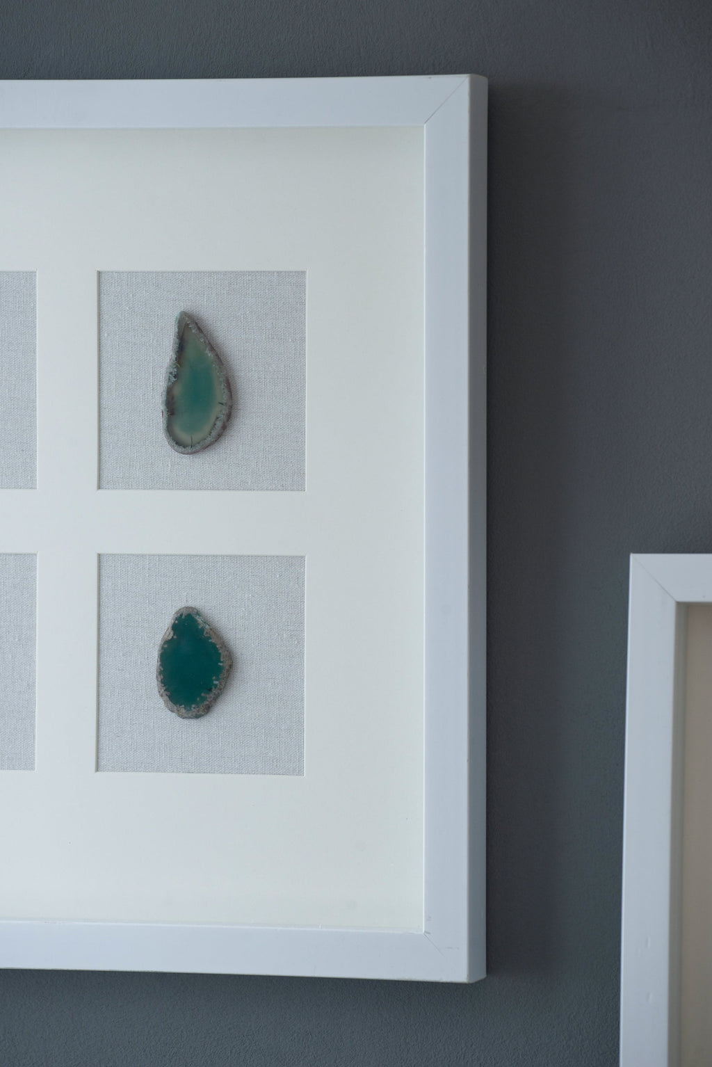 Set of 2 Shadow Box Wall Décor with Agate