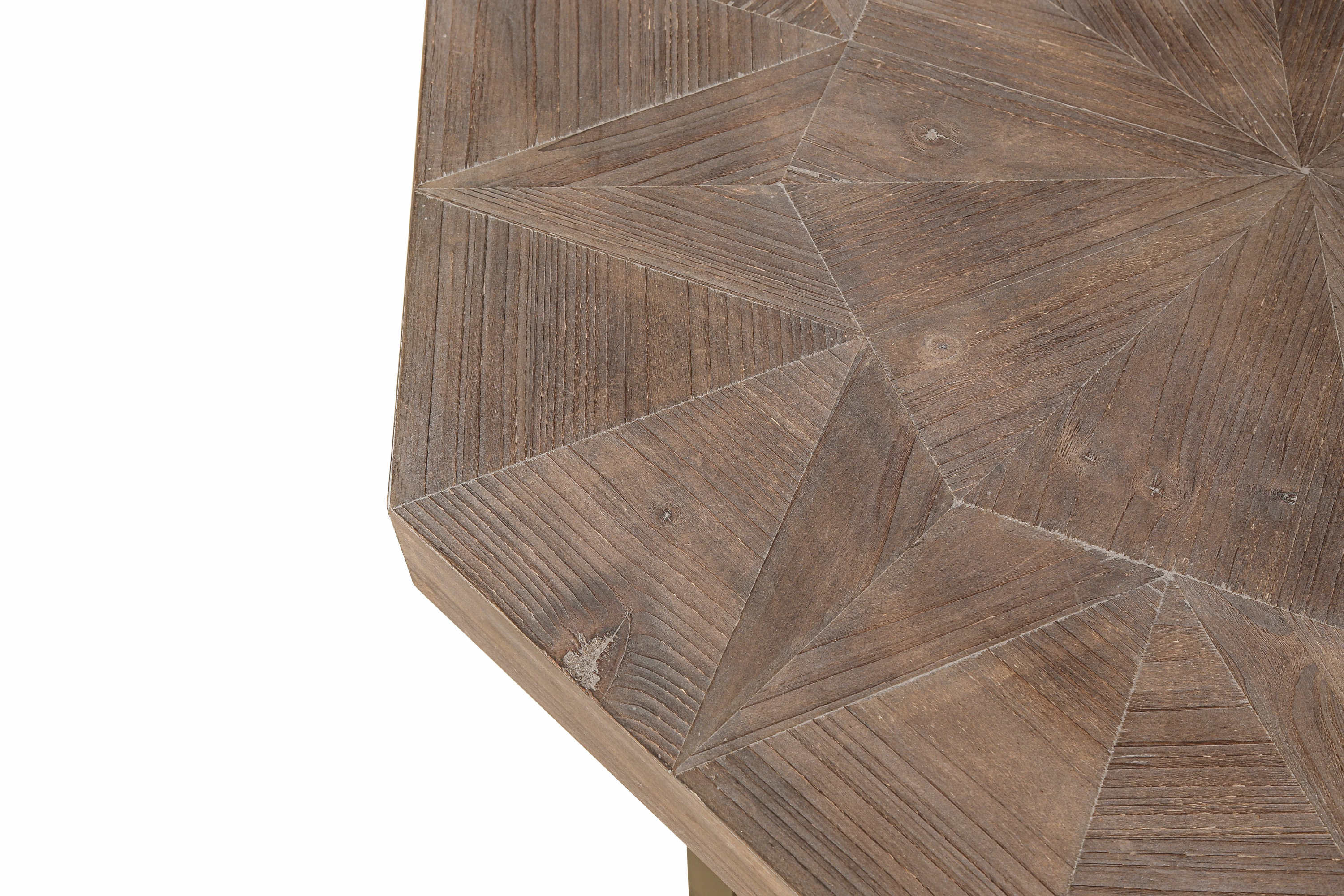 Wood Octagonal Vintage Patchwork Coffee Table