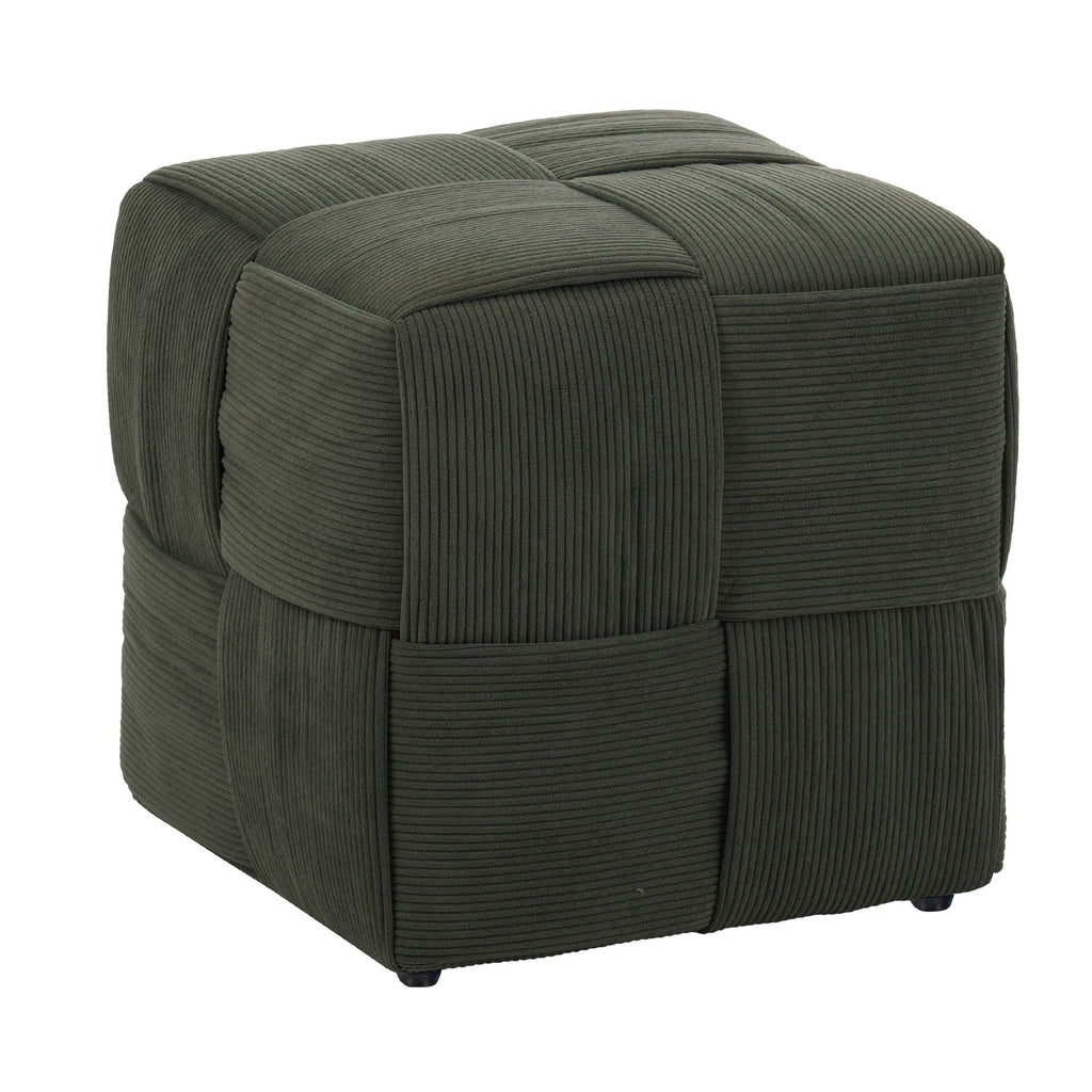 Modern Ottoman Foot Rest With Woven Design