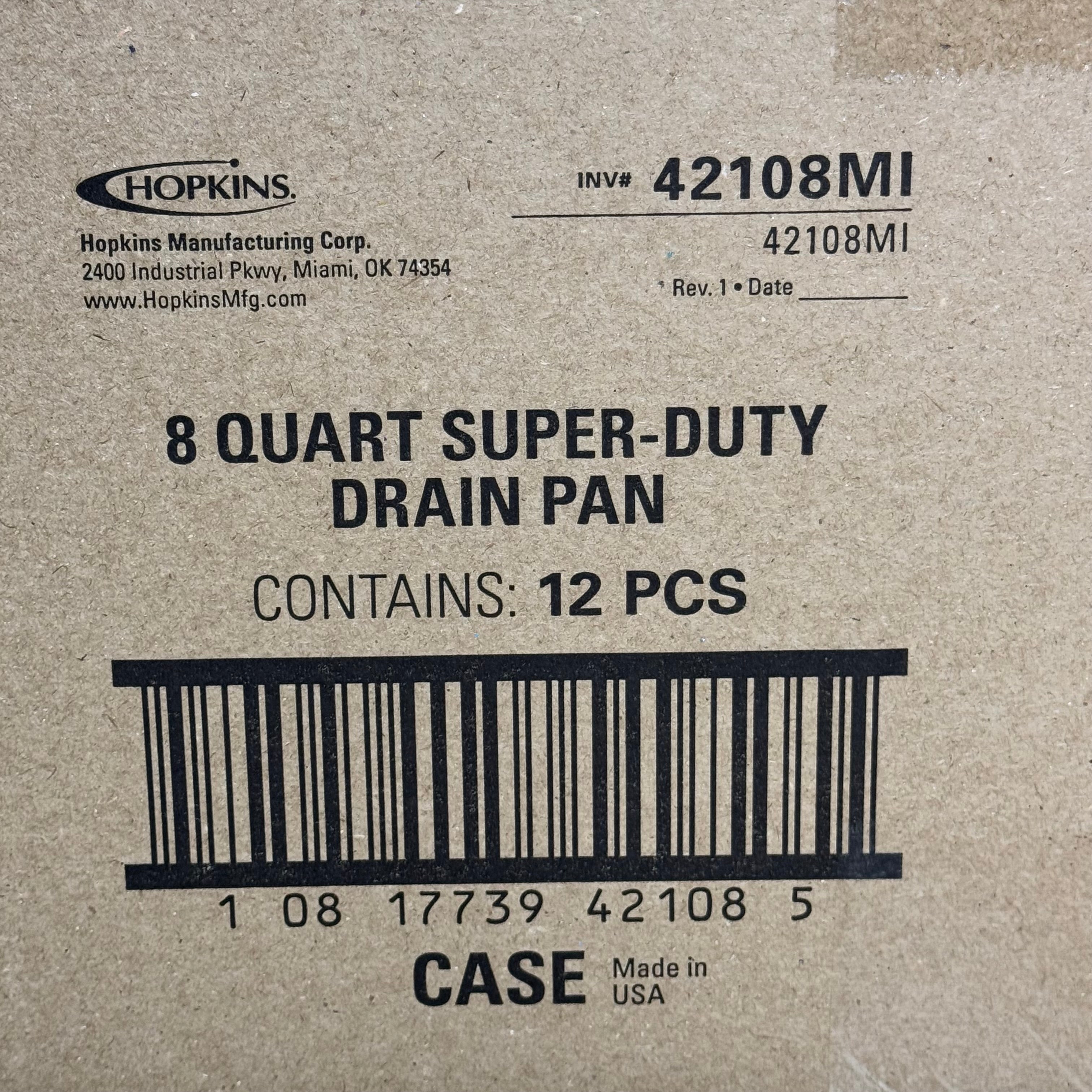 FLOTOOL (12 PACK) 8 Quart Drain Pan Sz 16.5” L x 15” W x 4” H, Black 42108MI