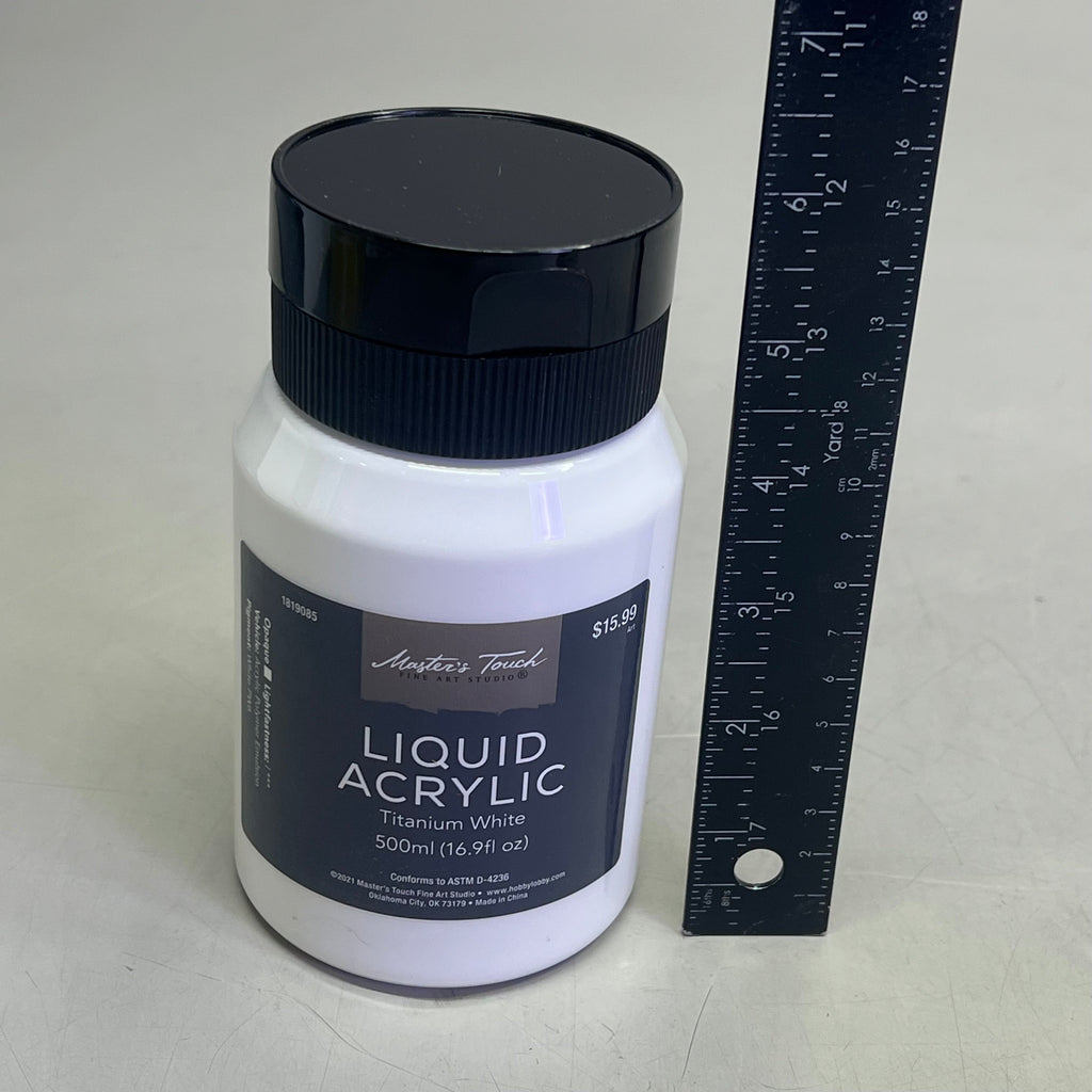 MASTERS TOUCH (2 PACK) Liquid Acrylic Paint 16.9 fl oz Titanium White 1819085
