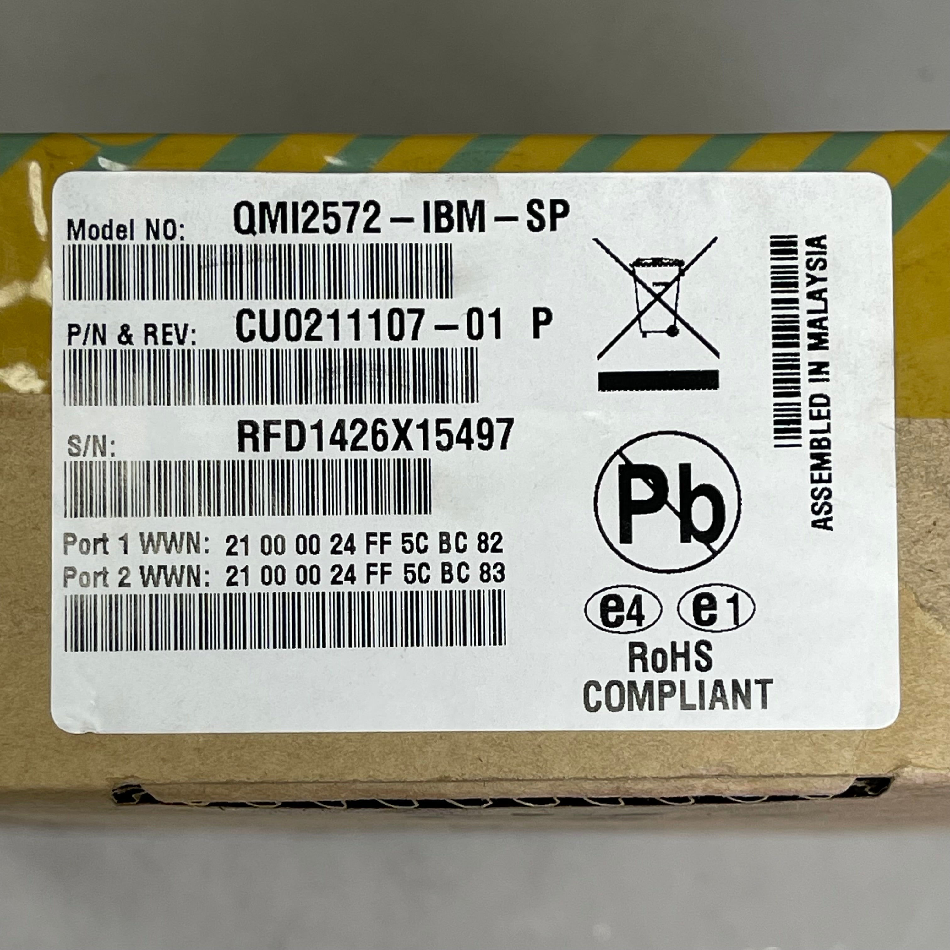 IBM QLogic 4GB Fiber Channel Expansion Card Dark Green QMI2572-IBM-SP
