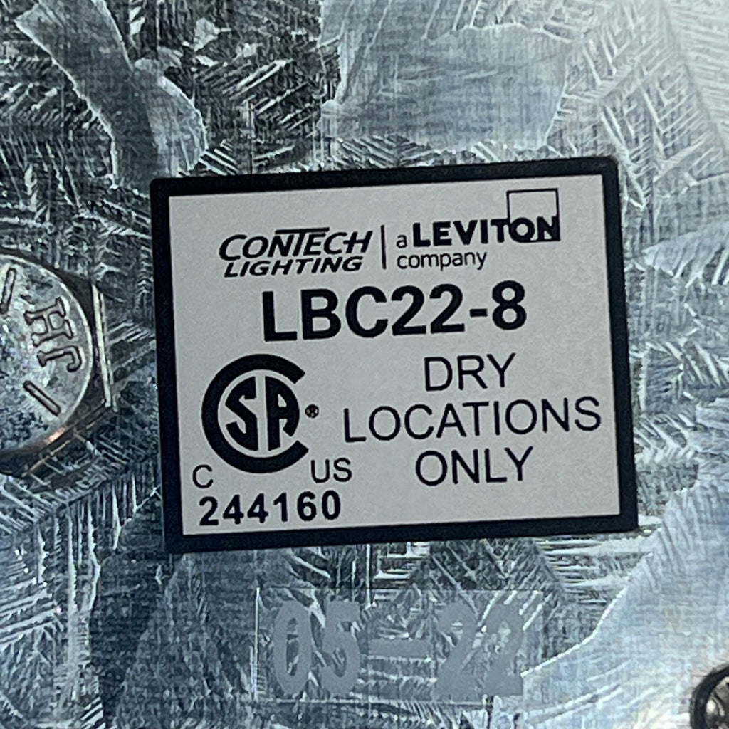CONTECH (2 PACK) Straight Connector Track Lighting 2"x2" Black Finish LBC22-8-B