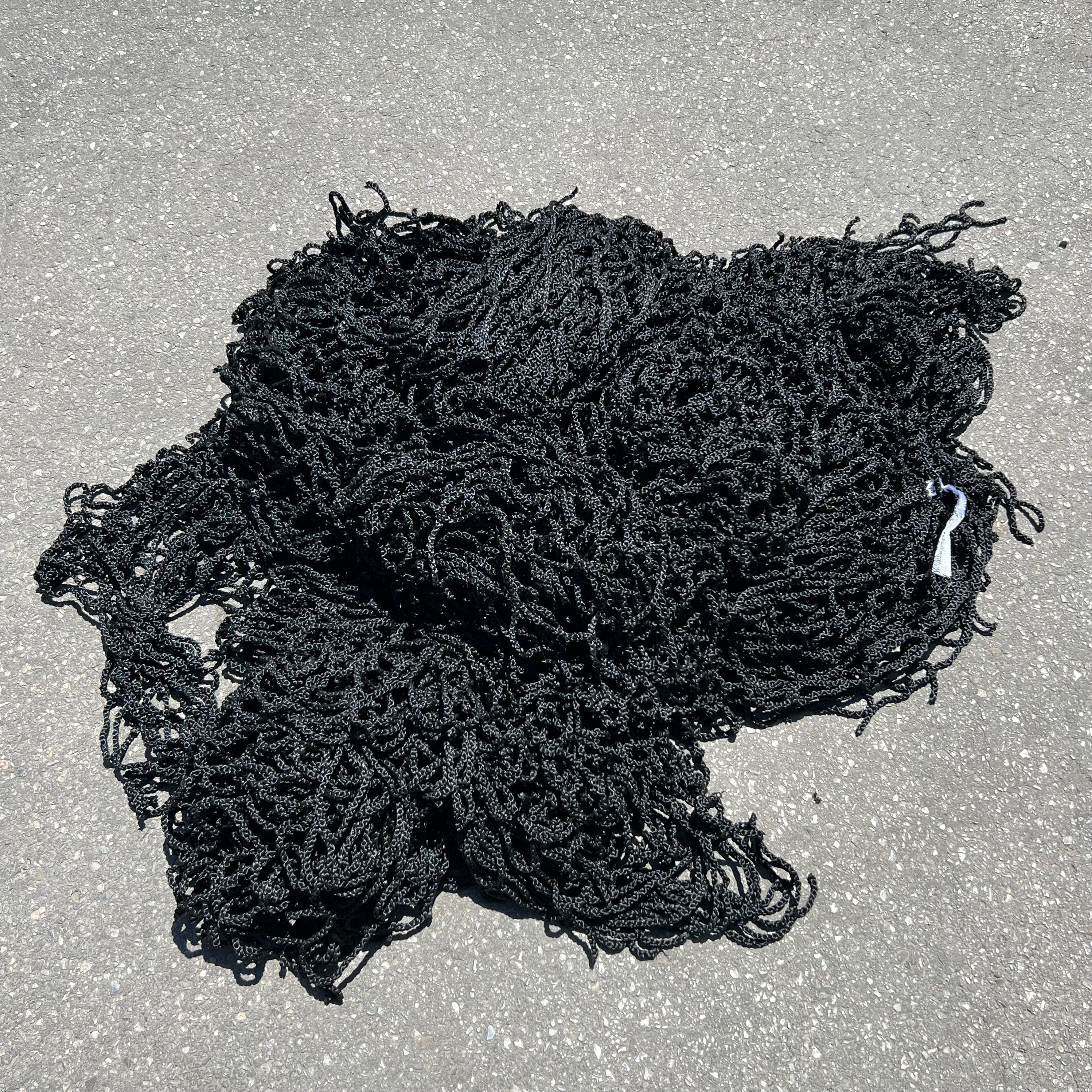 PAYWUT? (40 PACK) Braided Nylon Rope Mesh / Net Black Sz 42"L x 37"W