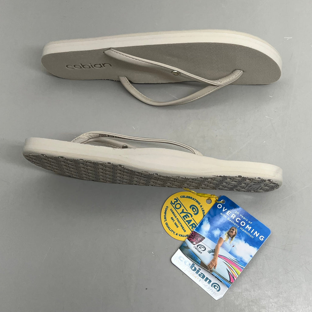 COBIAN Nia's Bounce Synthetic Leather Sandals Women's Sz 10, EU 41 Cream NIA25-110-10