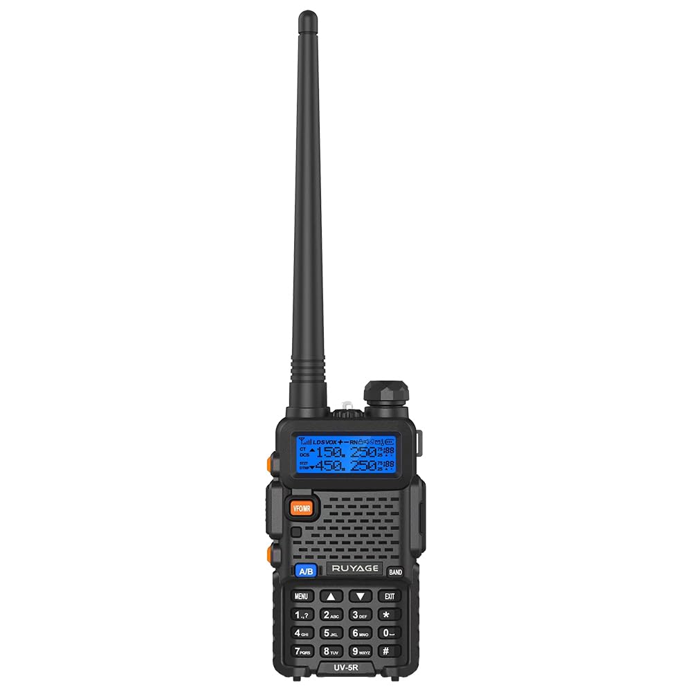 RUYAGE Dual Band Long Range Two Way Radio with Encryption, NOAA Weather Alert & 128 Channels