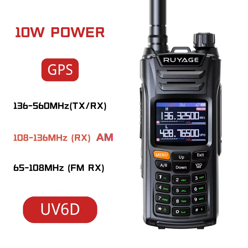 RUYAGE Full Band Two Way Radio 136-560MHz | GPS Air Band FM Radio
