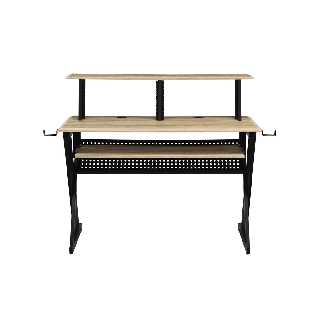 Eleazar Music Recording Studio Desk - Natural Oak