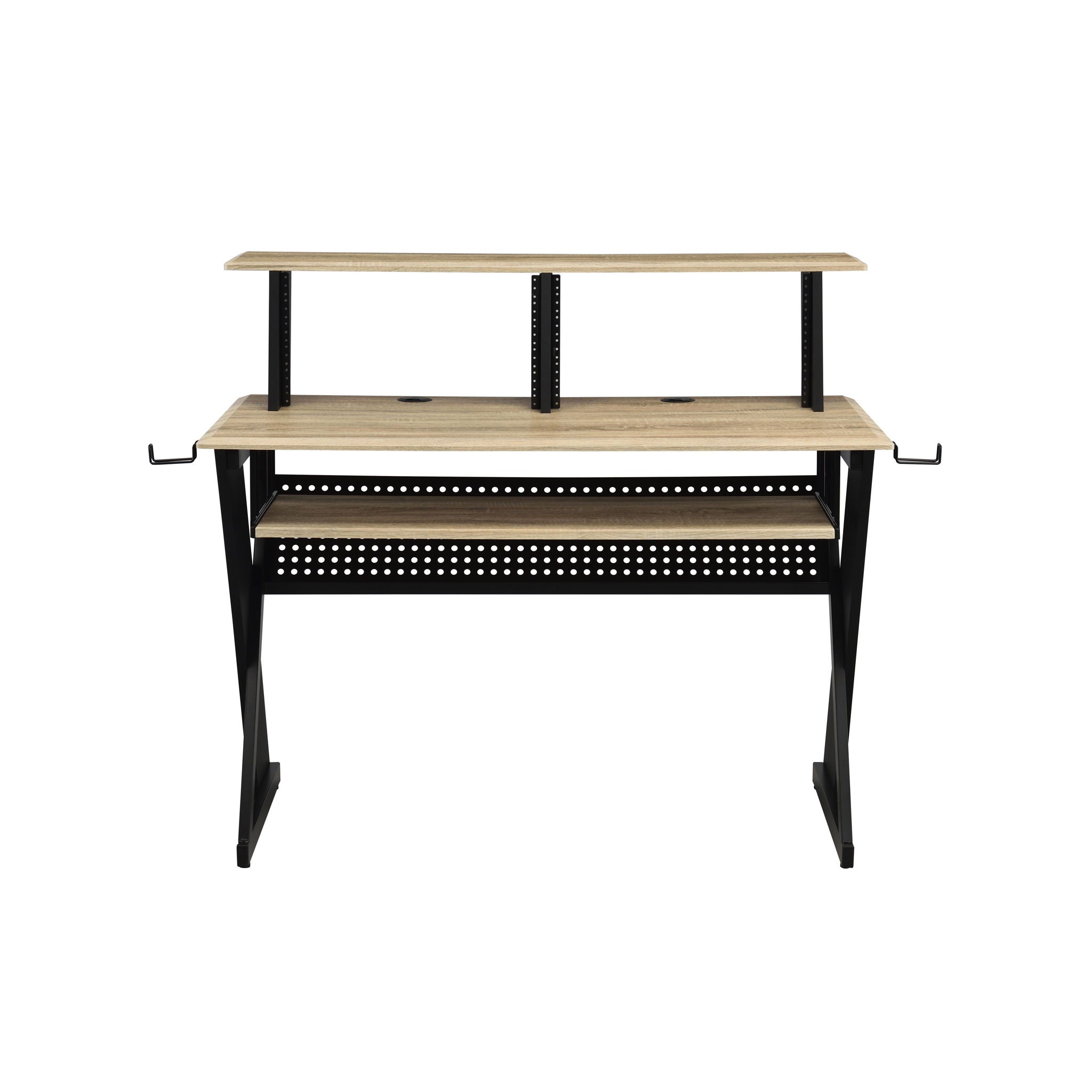 Eleazar Music Recording Studio Desk - Natural Oak