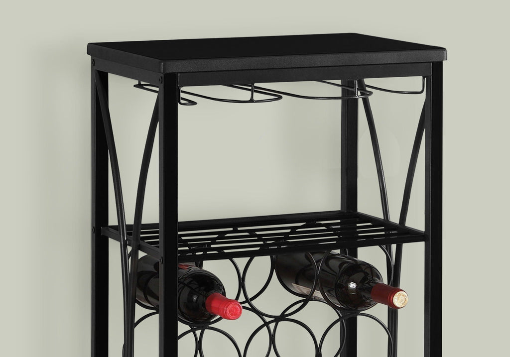 Home Bar Wine Rack – Black