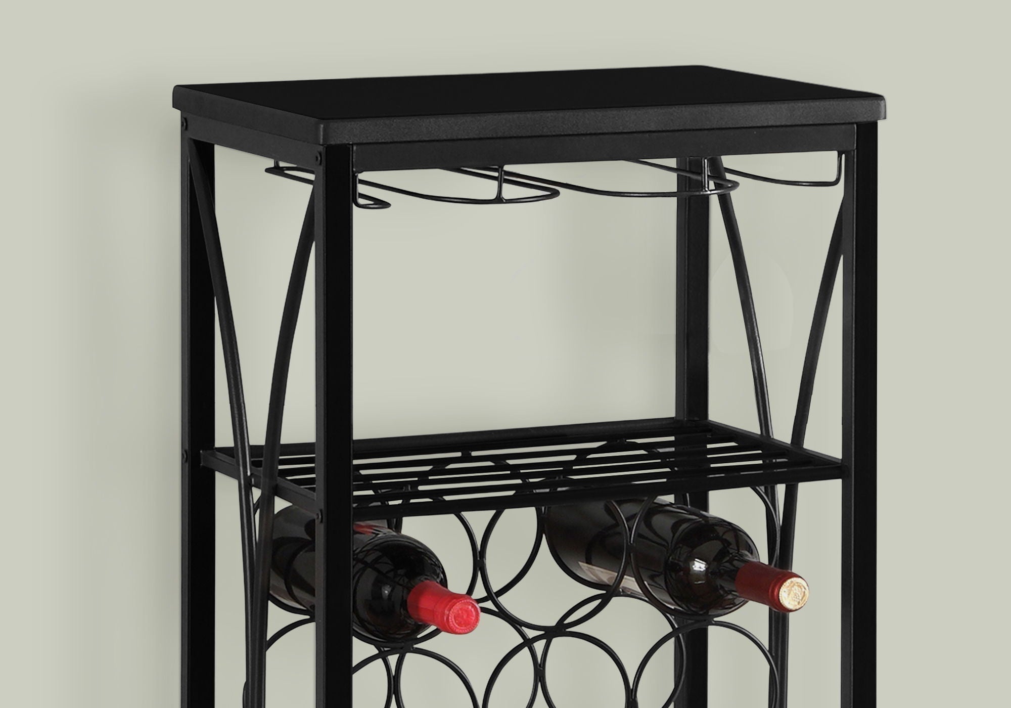 Home Bar Wine Rack – Black