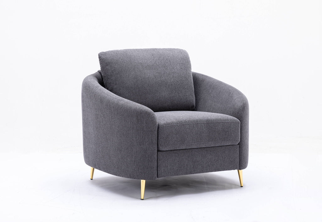 Yuina Linen Chair - Gray
