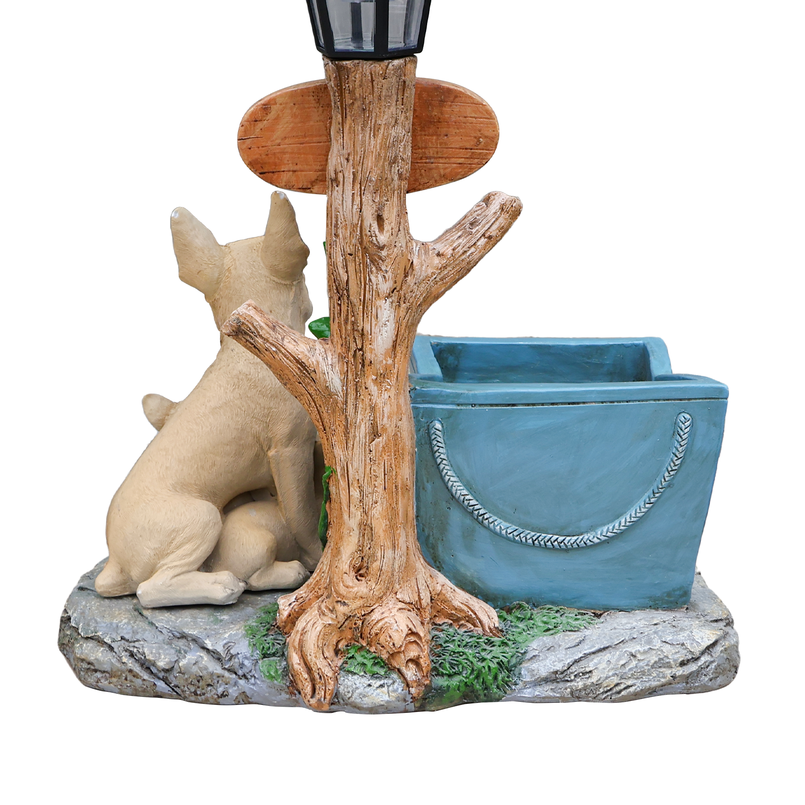 French Bulldog Family Planter Statue