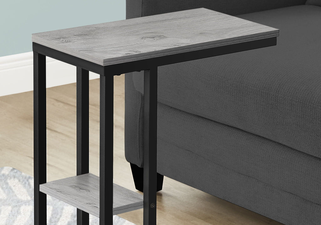 Accent Table, C-Shaped, Marble Look Contemporary & Modern Convenient Design