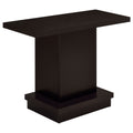 Fiona - Pedestal Console Table With Geometric Design - Cappuccino
