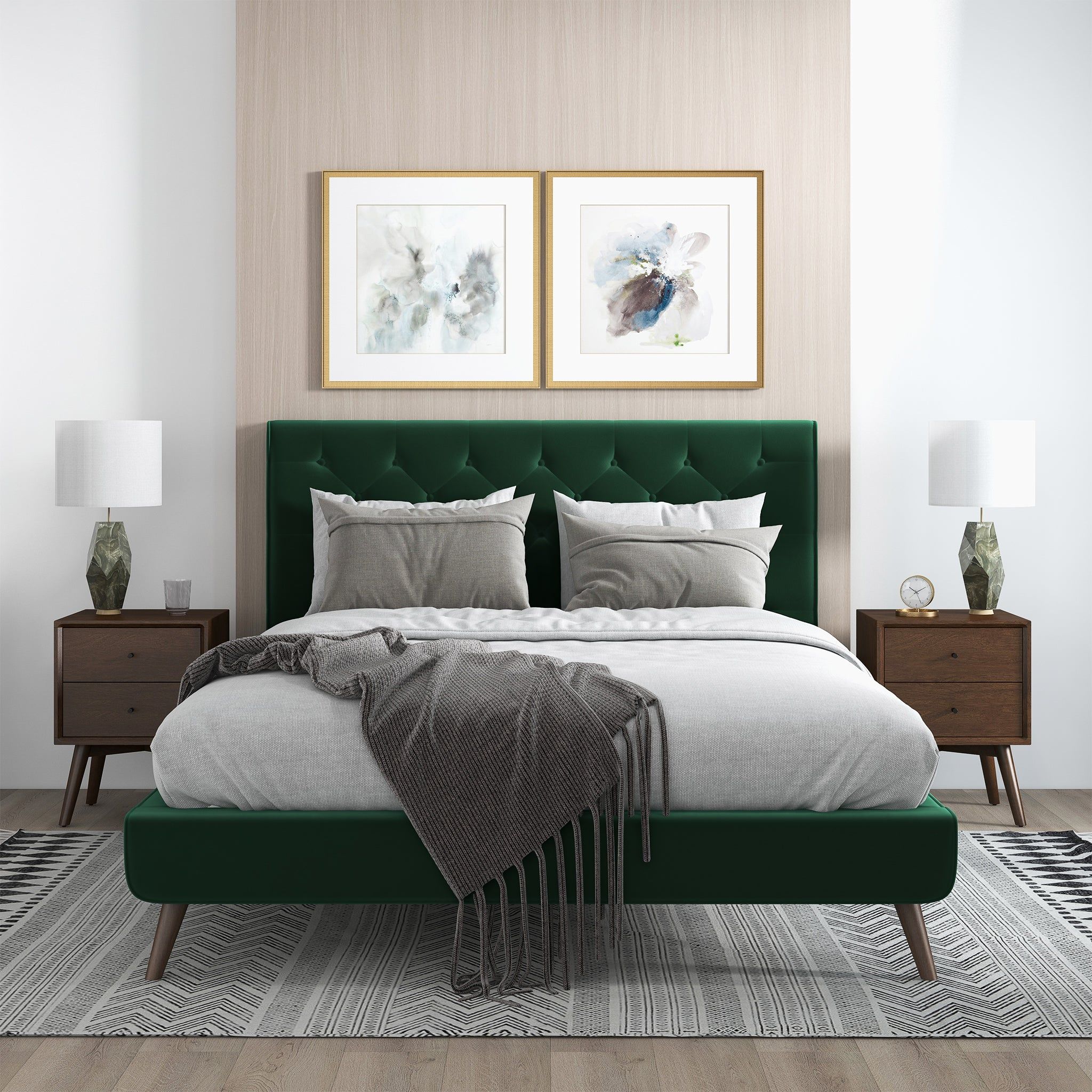 Dillon - Mid-Century Modern Platform Bed