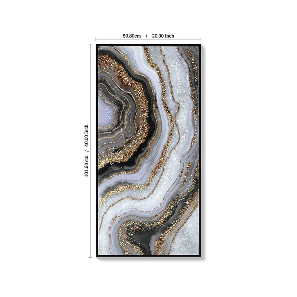 Canvas Painting Wall Art Framed Abstract Modern Decor 20x40 Inches