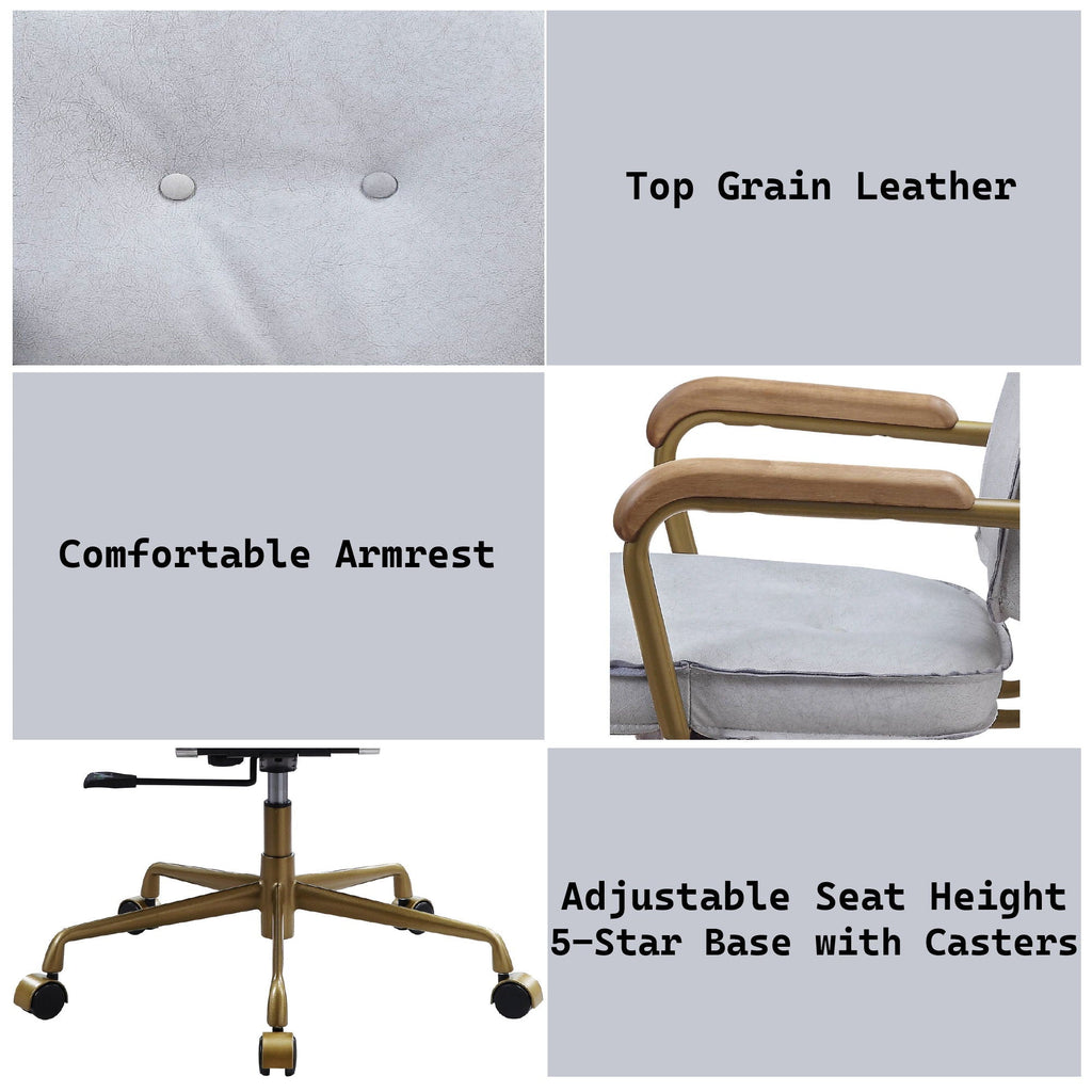 Siecross Top Grain Leather Office Chair