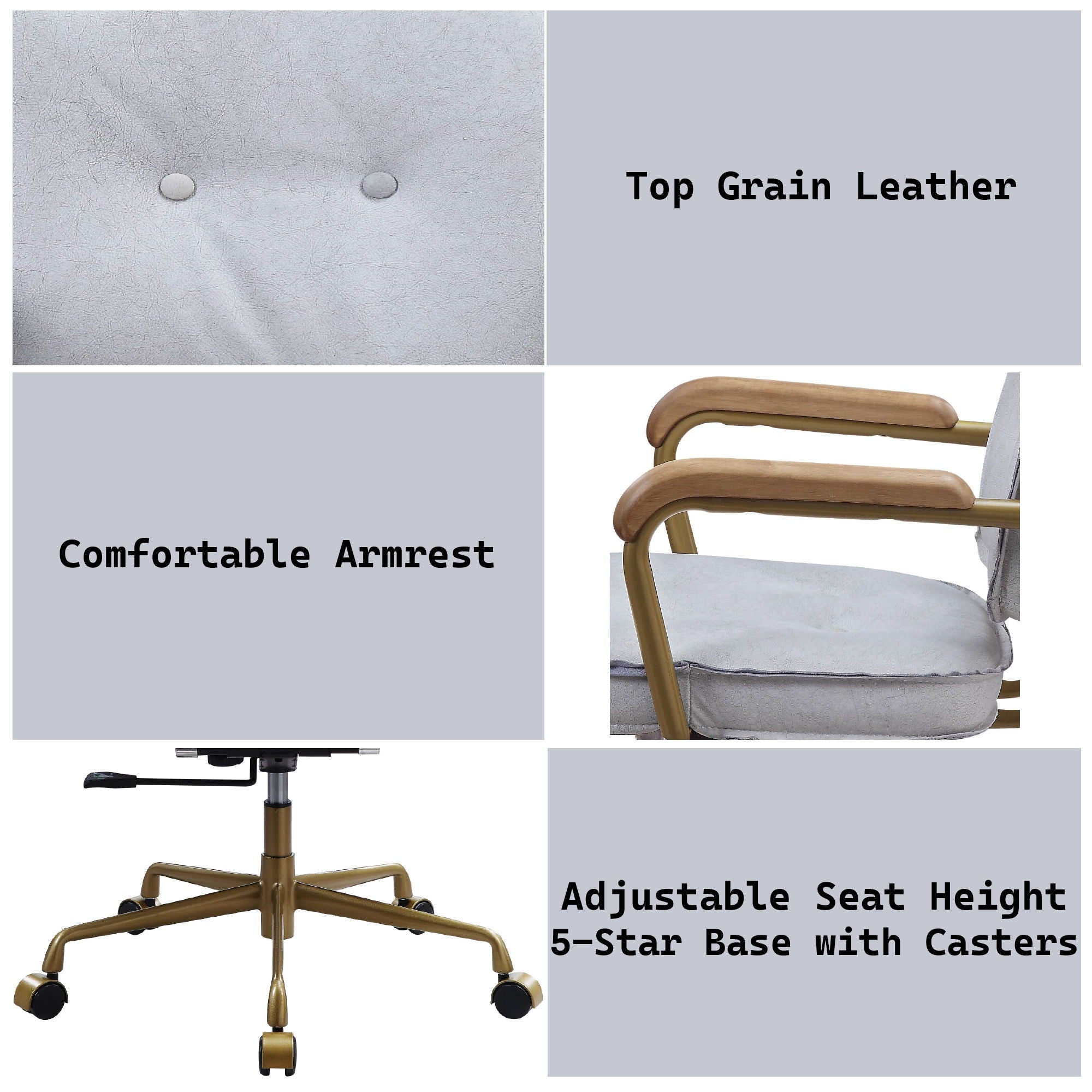 Siecross Top Grain Leather Office Chair