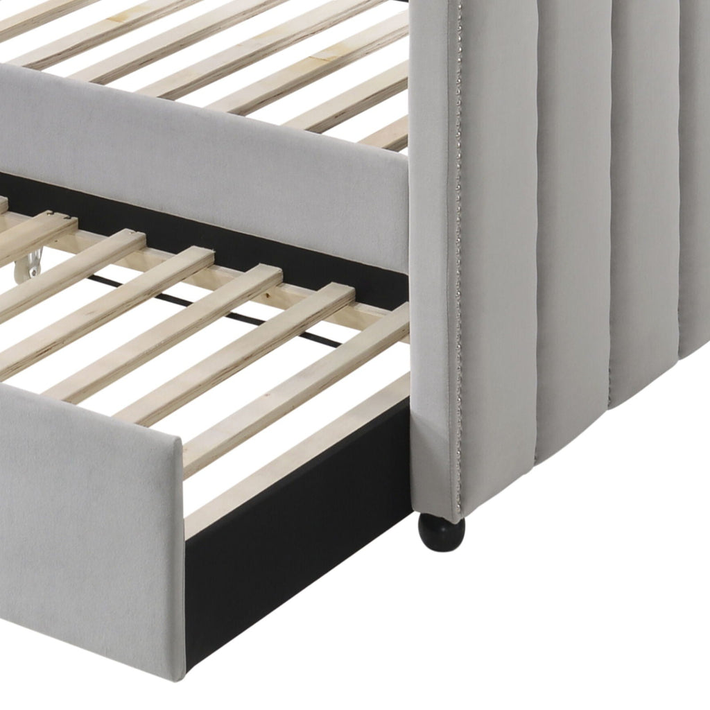 Peridot Twin Daybed With Trundle - Dove Gray
