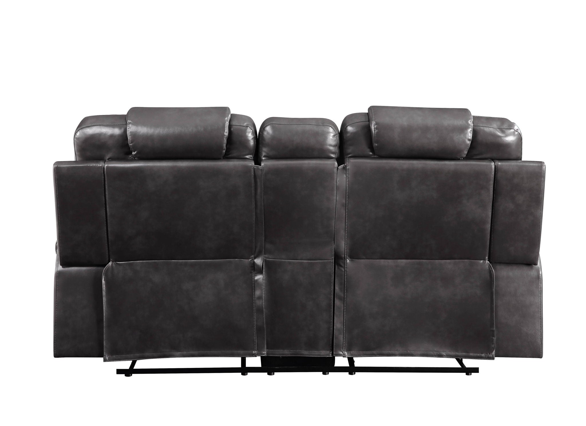 Braylon Recliner Loveseat With Cupholder Console - Brown