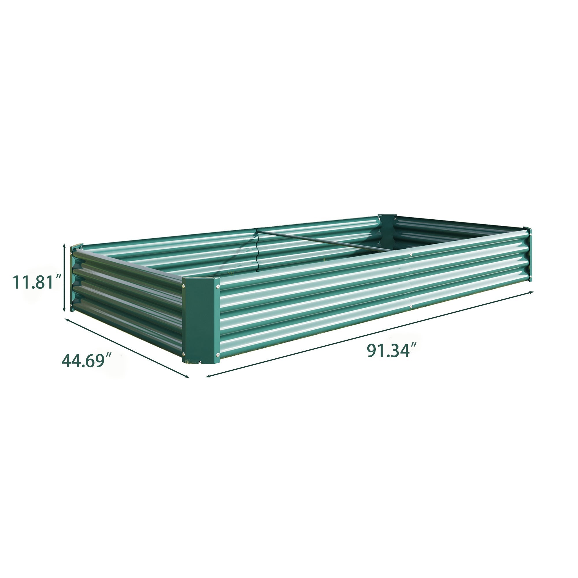 Raised Garden Bed Kit - Metal Raised Bed Garden 7.6x3.7x0.98ft