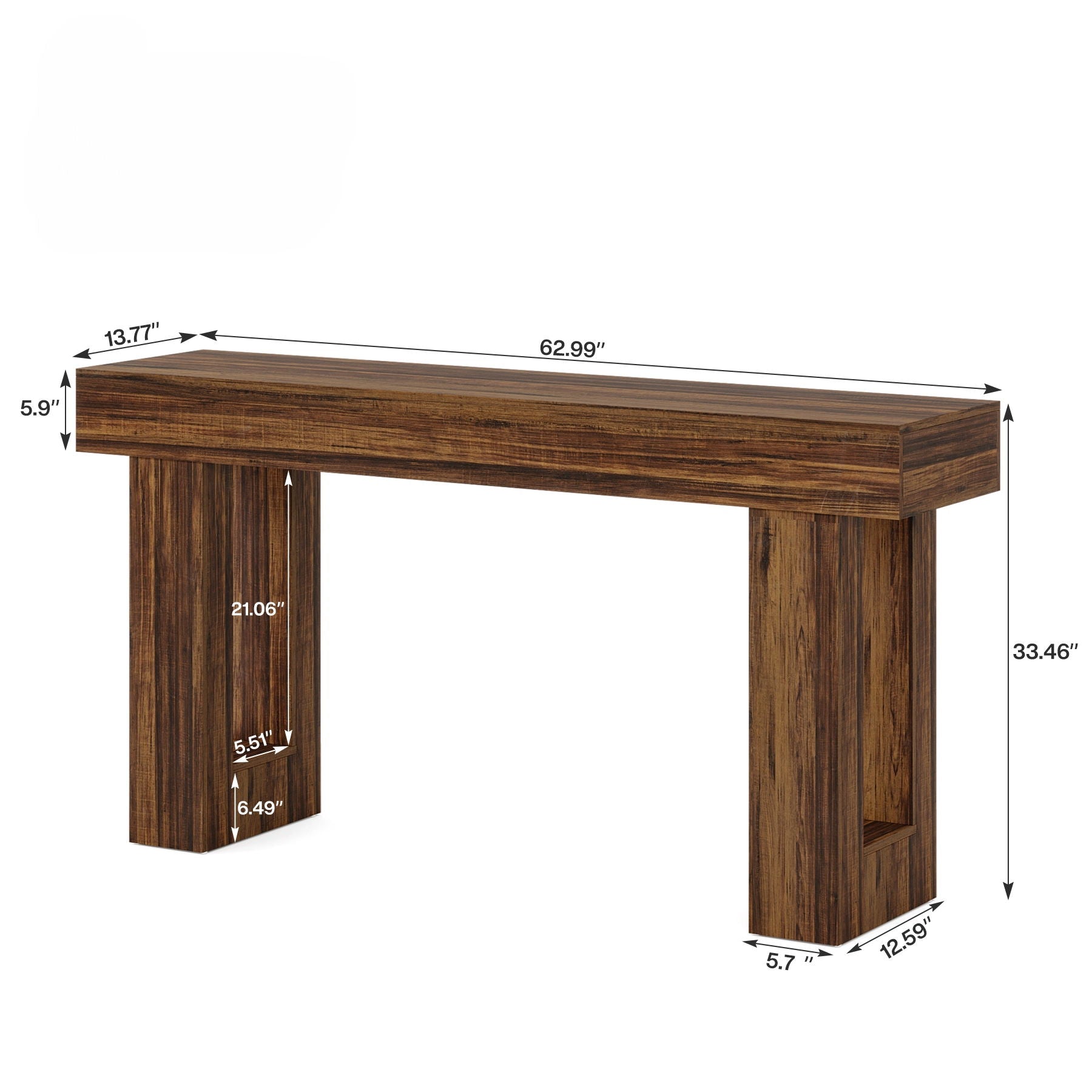 Console Table, Extra Long Narrow Sofa Table for Living Hallway