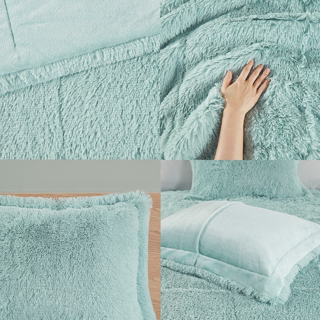 Twin/Twin XL Shaggy Long Fur Comforter Mini Set