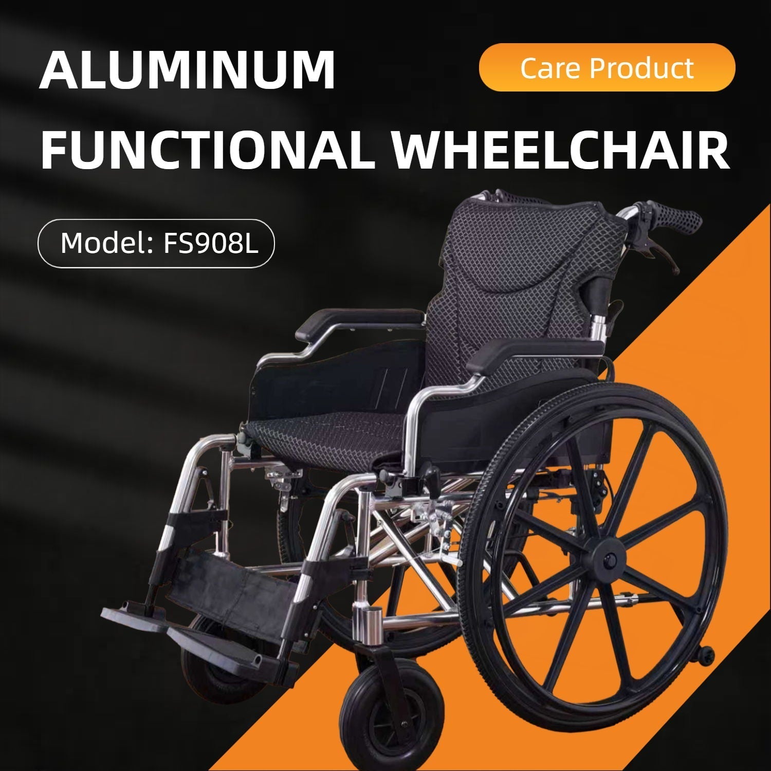 Heavy Duty Foldable Manual Wheelchair with Double X Force Support