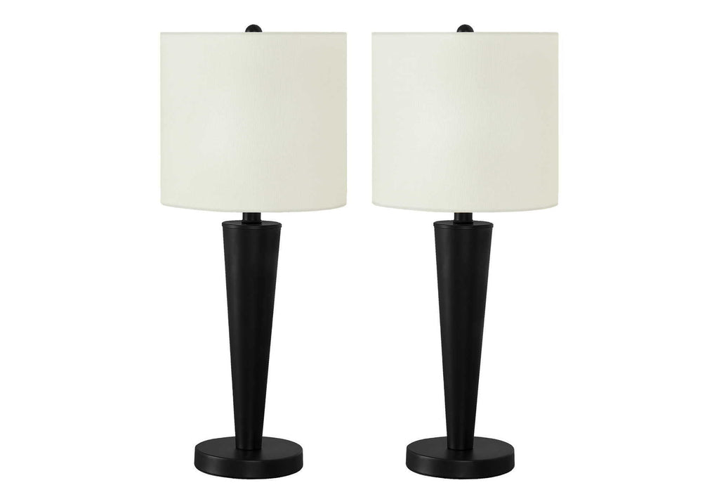 Contemporary Table Lamp Set of 2 with USB Port