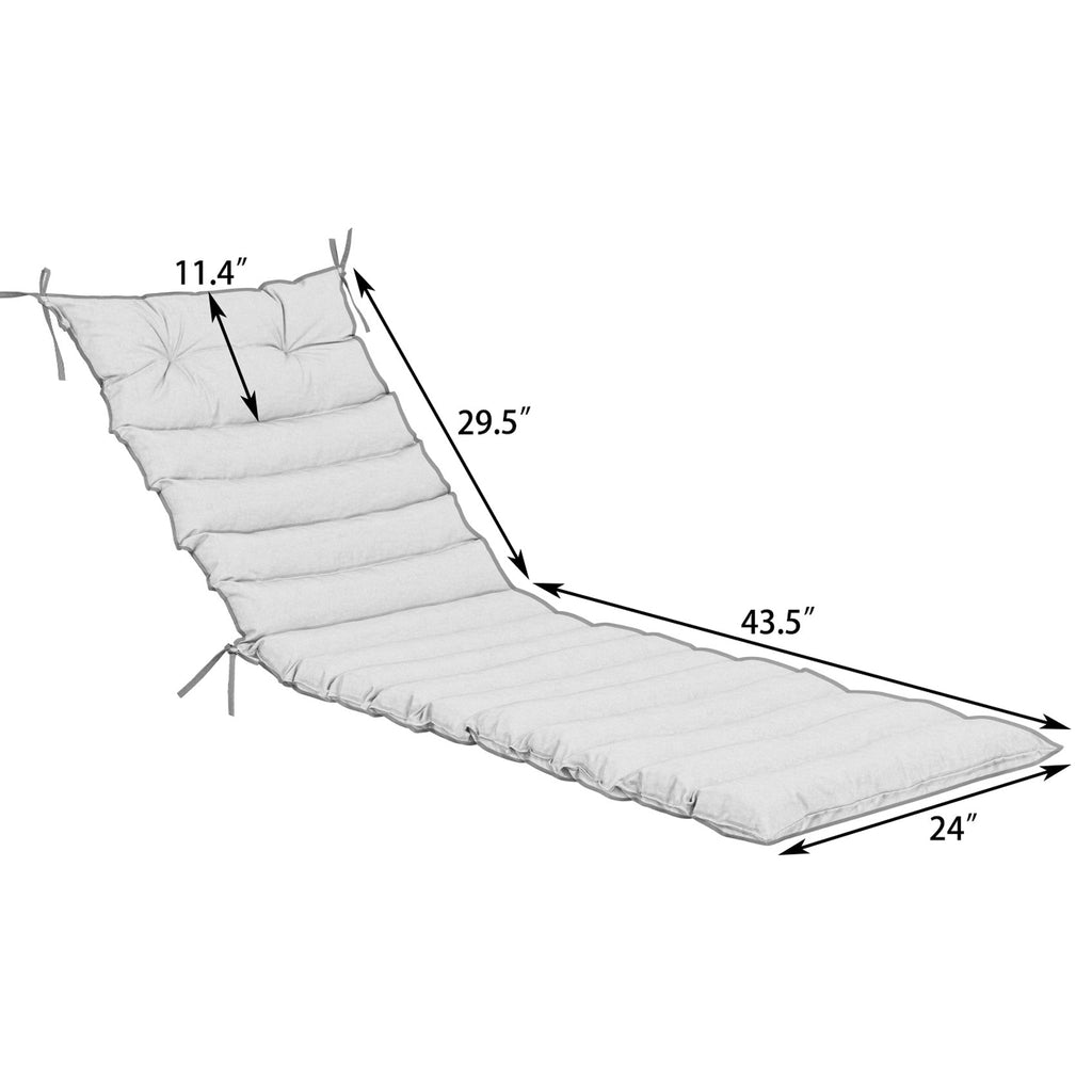 2PCS Set Outdoor Lounge Chair Cushion Replacement - Khaki