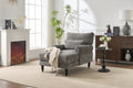 Modern Grey Upholstered Chaise Lounge Sofa Recliner