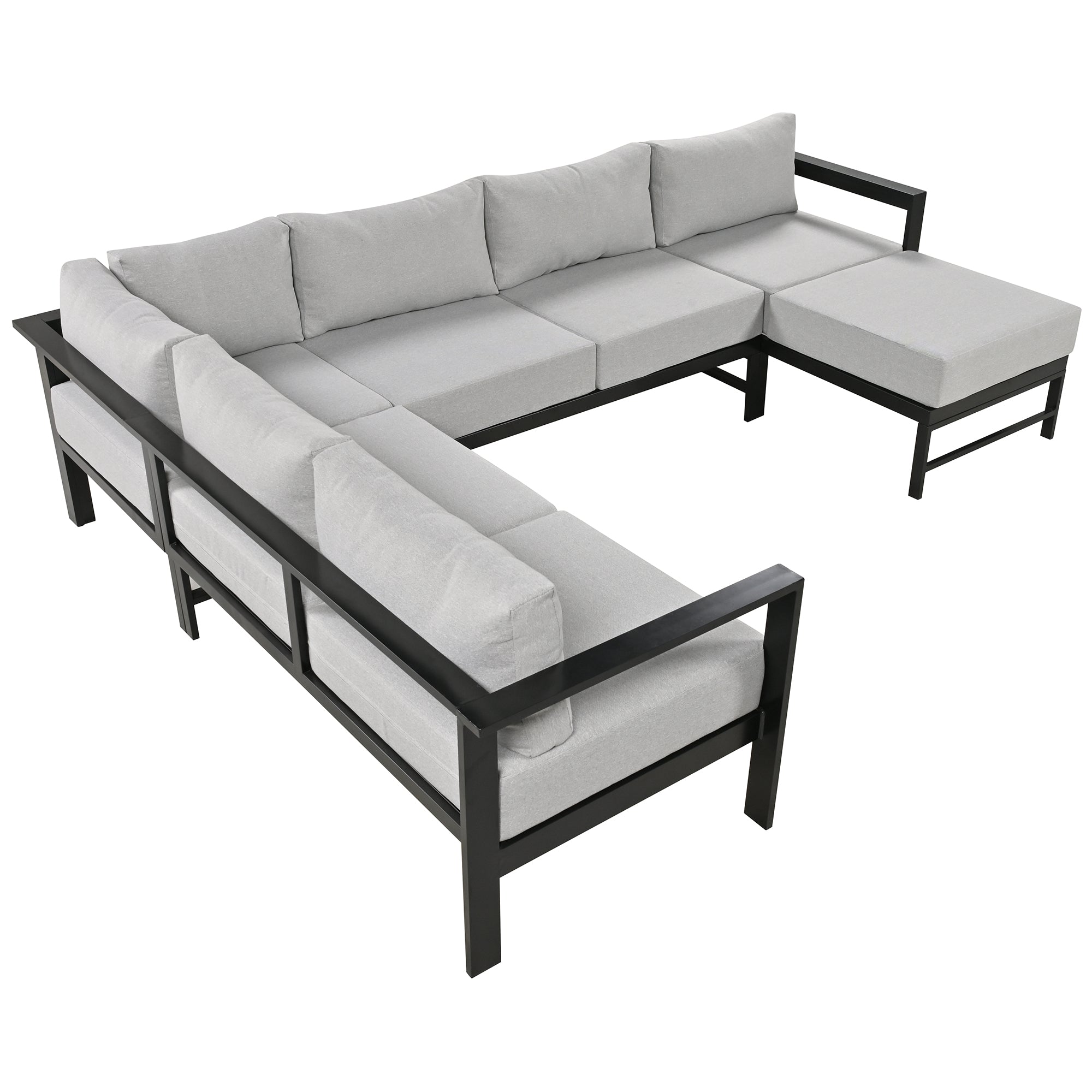 U_Style U-Shaped Outdoor Sectional Sofa Set