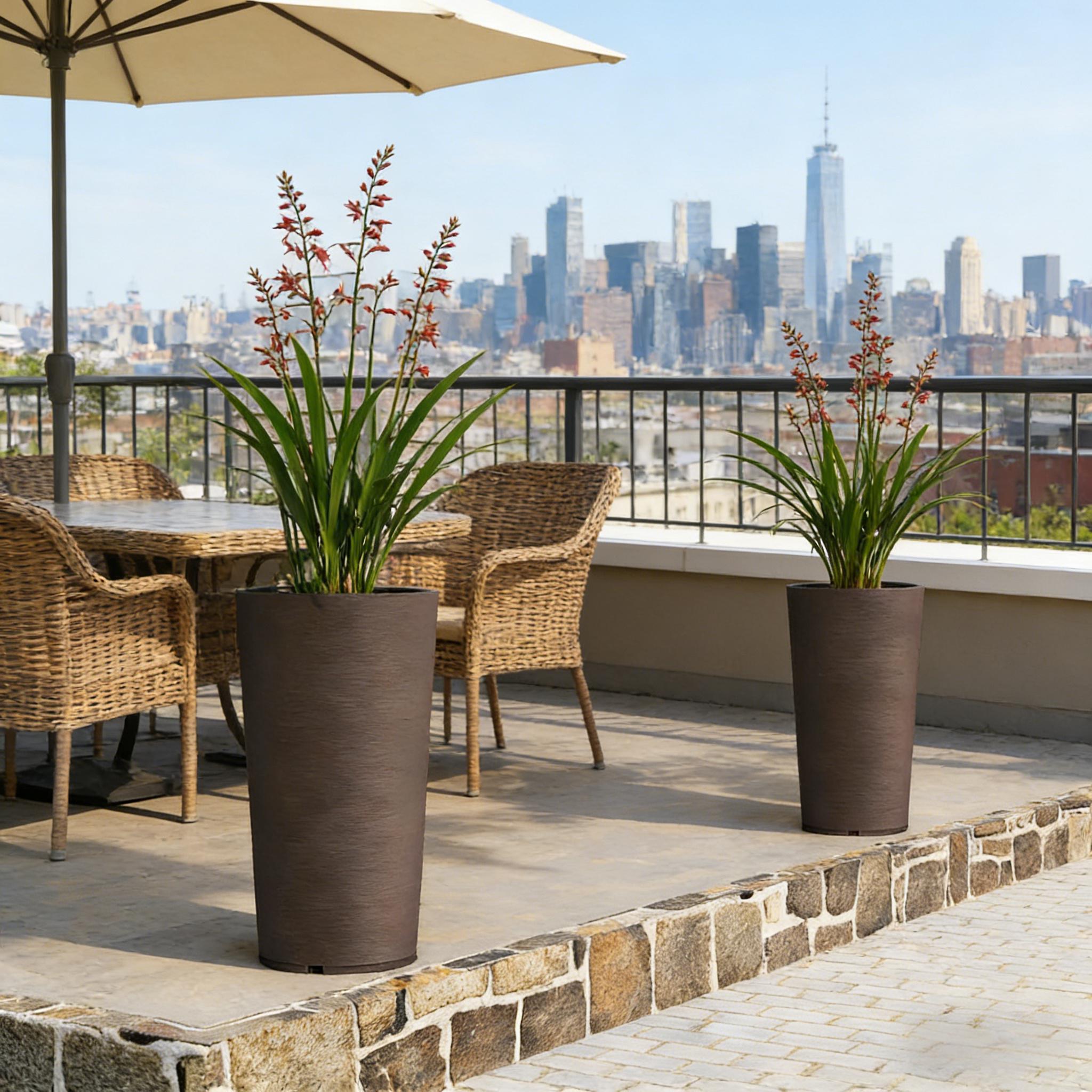 Tall Stackable Planters Set of 2