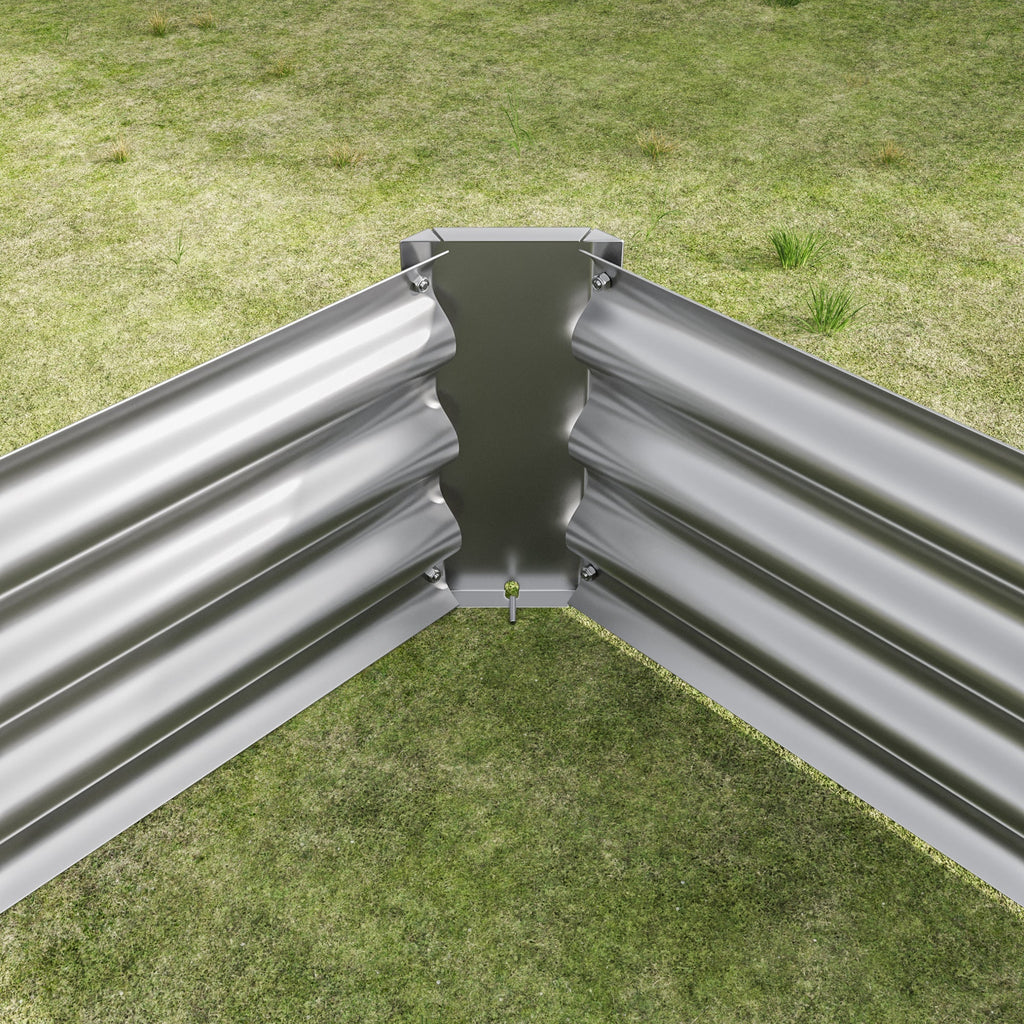 Raised Garden Bed Kit - Metal 7.6x3.7x0.98 ft