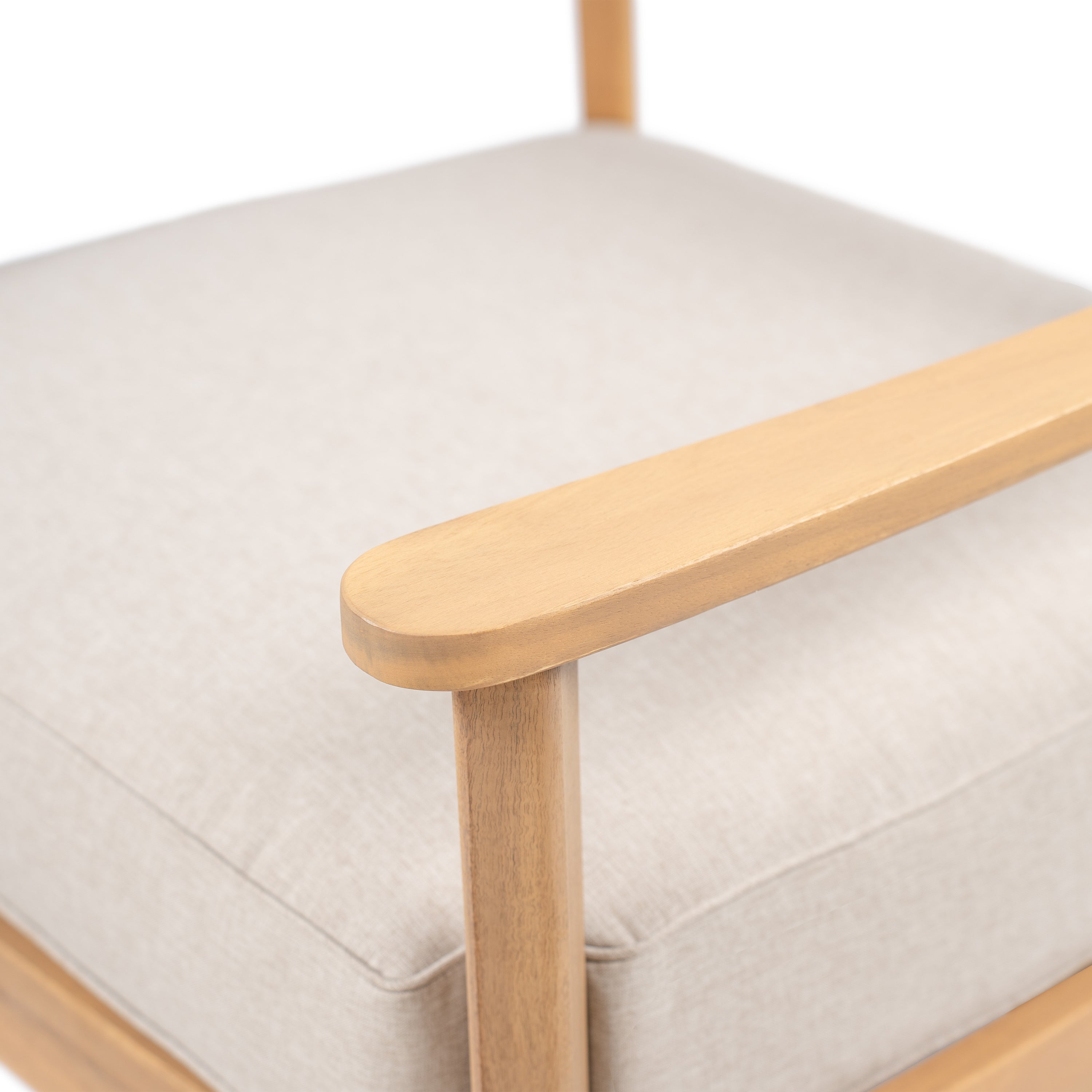 Mallorca Acacia Wood Club Chair With Seat Cushion