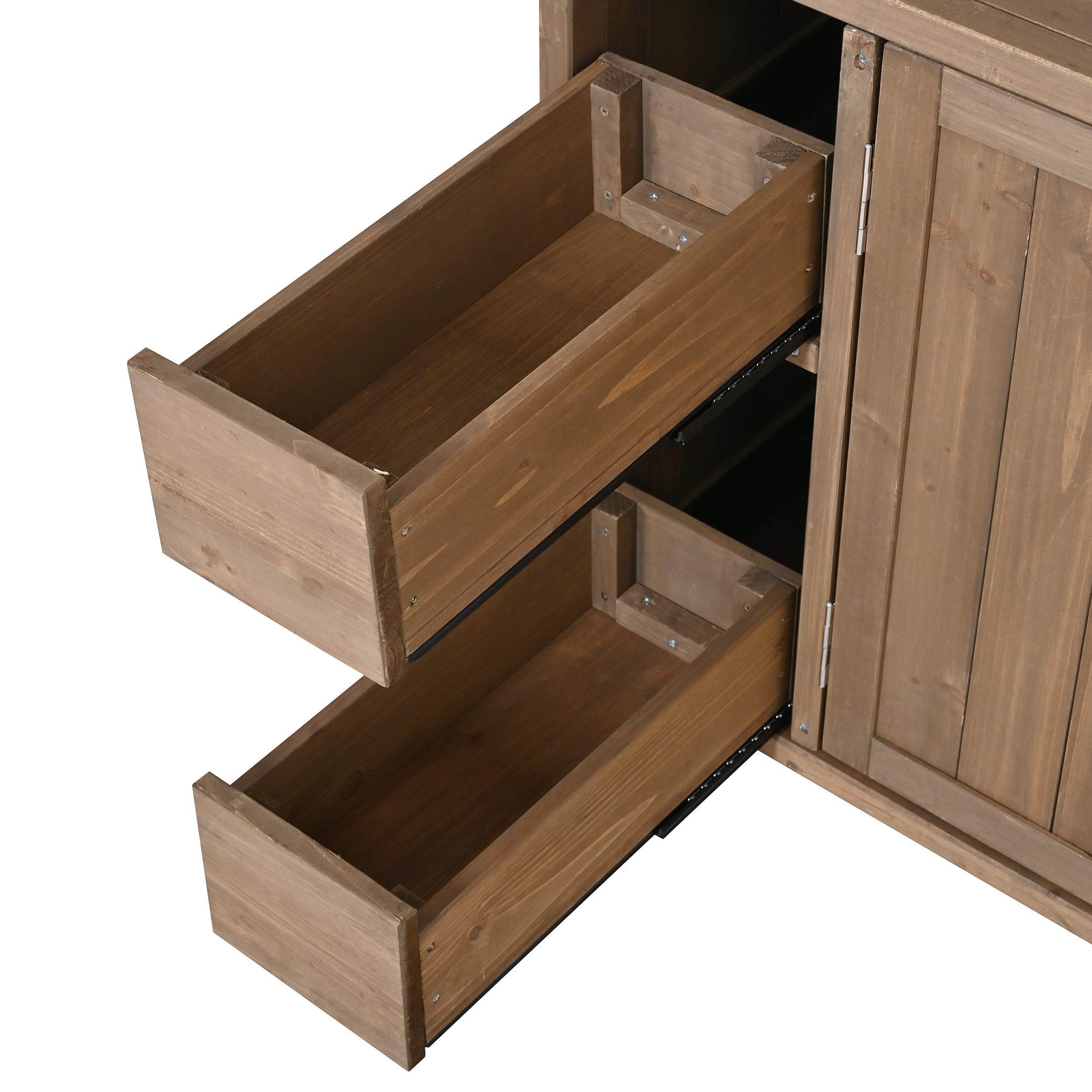 54.33' Farmhouse Rolling Outdoor Kitchen Cart