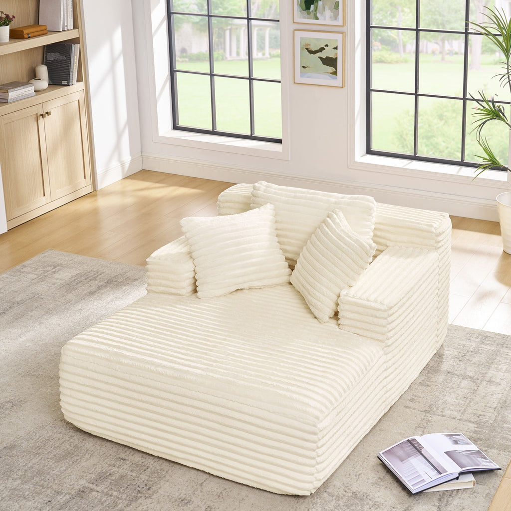 Chaise Lounge Sofa Bed With Deep Seat For Living Room