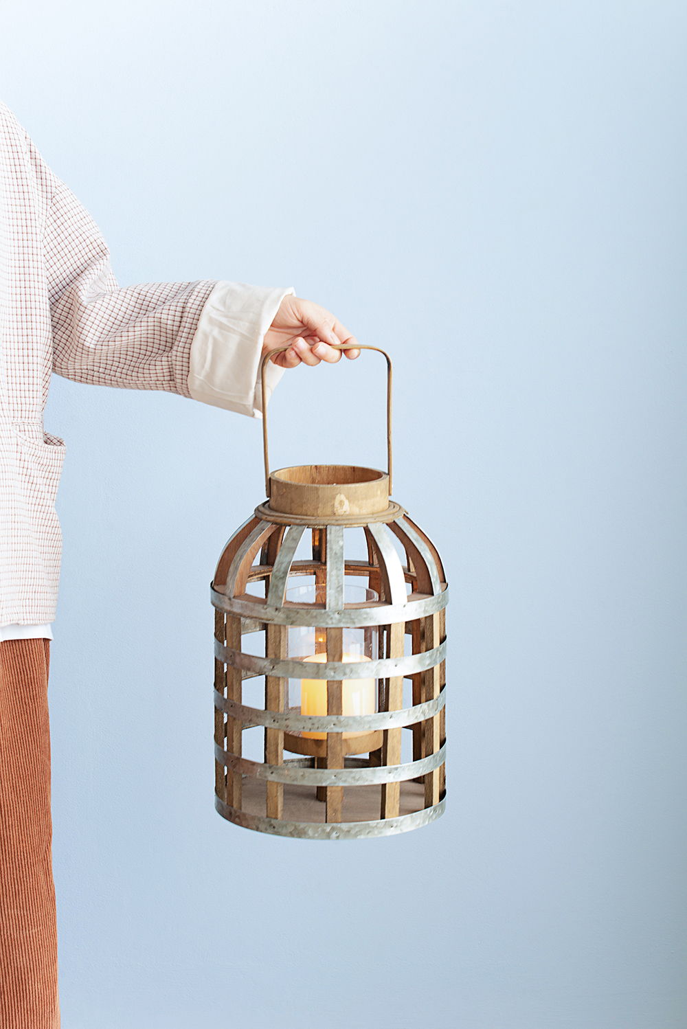 Decorative Lantern With Handle Wooden Lantern For Indoor Outdoor Home Garden Wedding