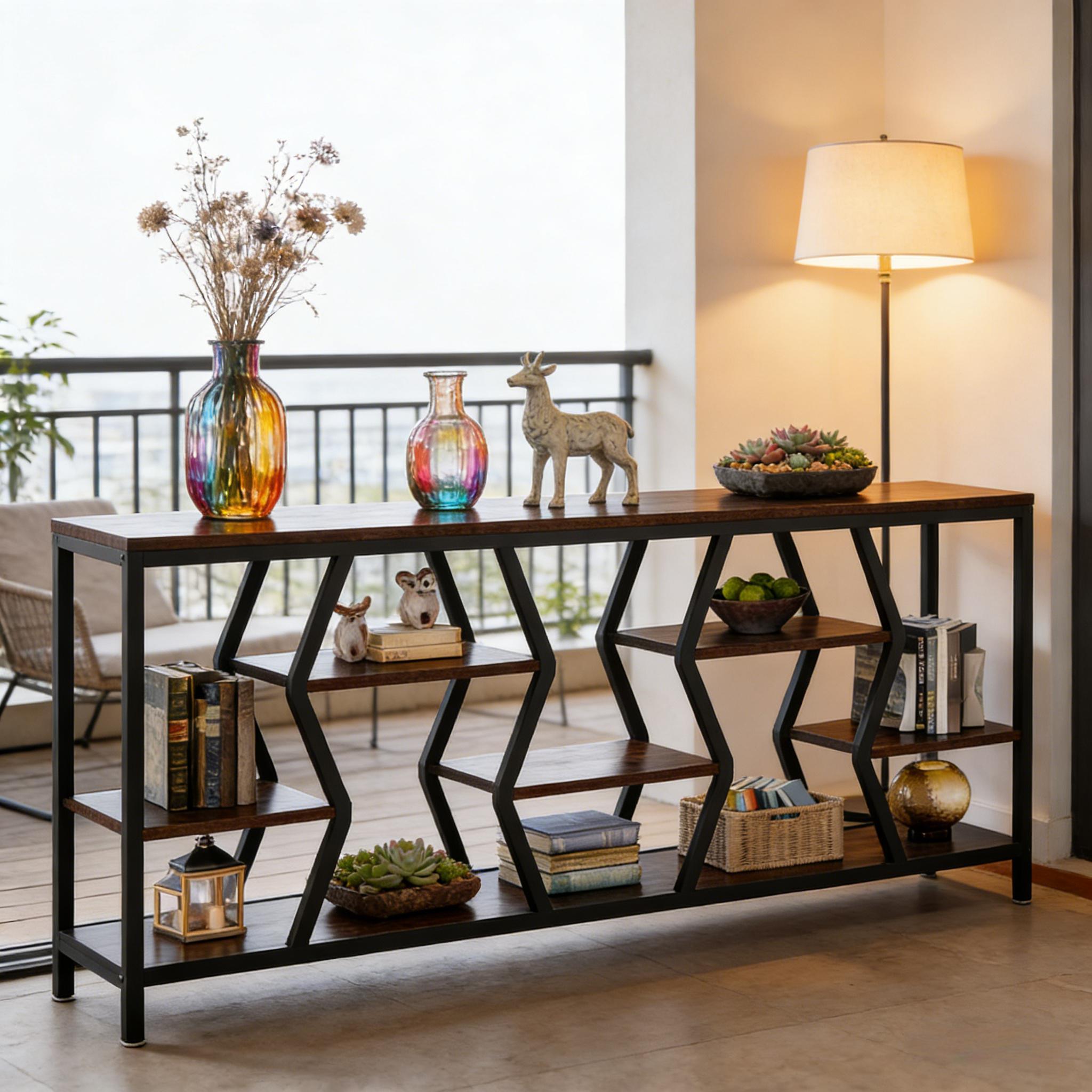 Durable Sofa Console Table with Generous Storage