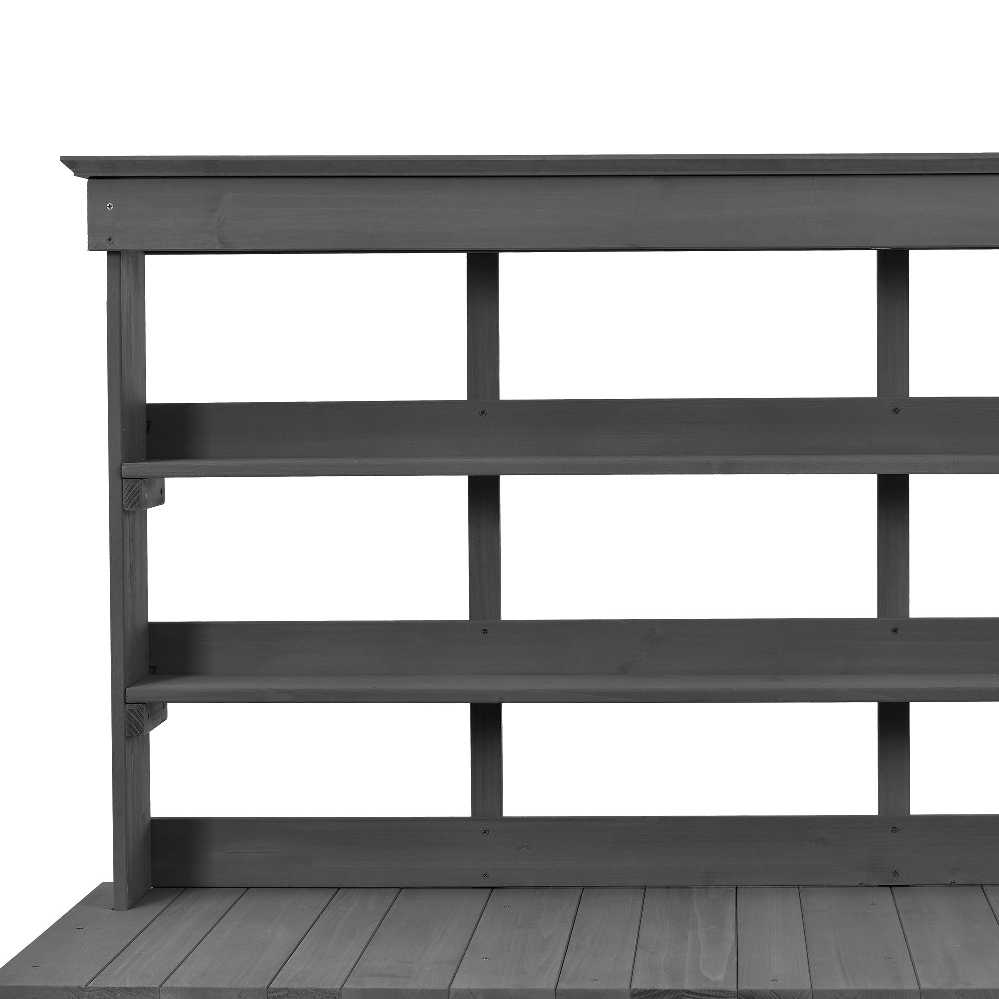 Topmax 66'' Large Outdoor Farmhouse Wooden Potting Bench Table