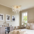 6-Light Chandelier Crystal Ceiling Lamp - Gold Finish